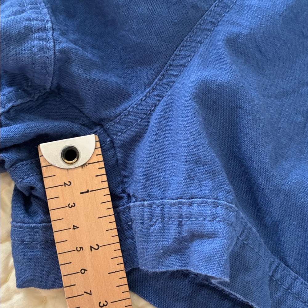 Blue short overalls shortalls boho bohemian hippie cottagecore EUC Old Navy - Picture 9 of 10